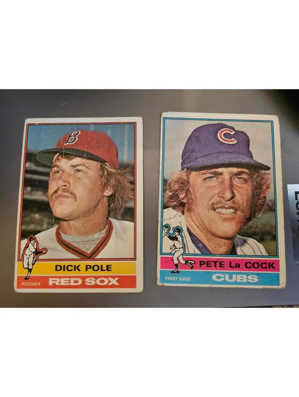 Funniest 1976 topps baseball names. Dick Pole and Pete LaCock - condition as is